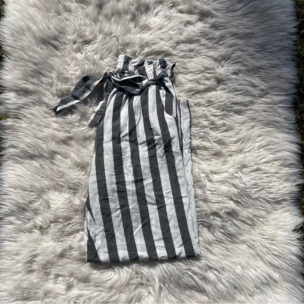 American Eagle Striped Wide Leg Palazzo Pants